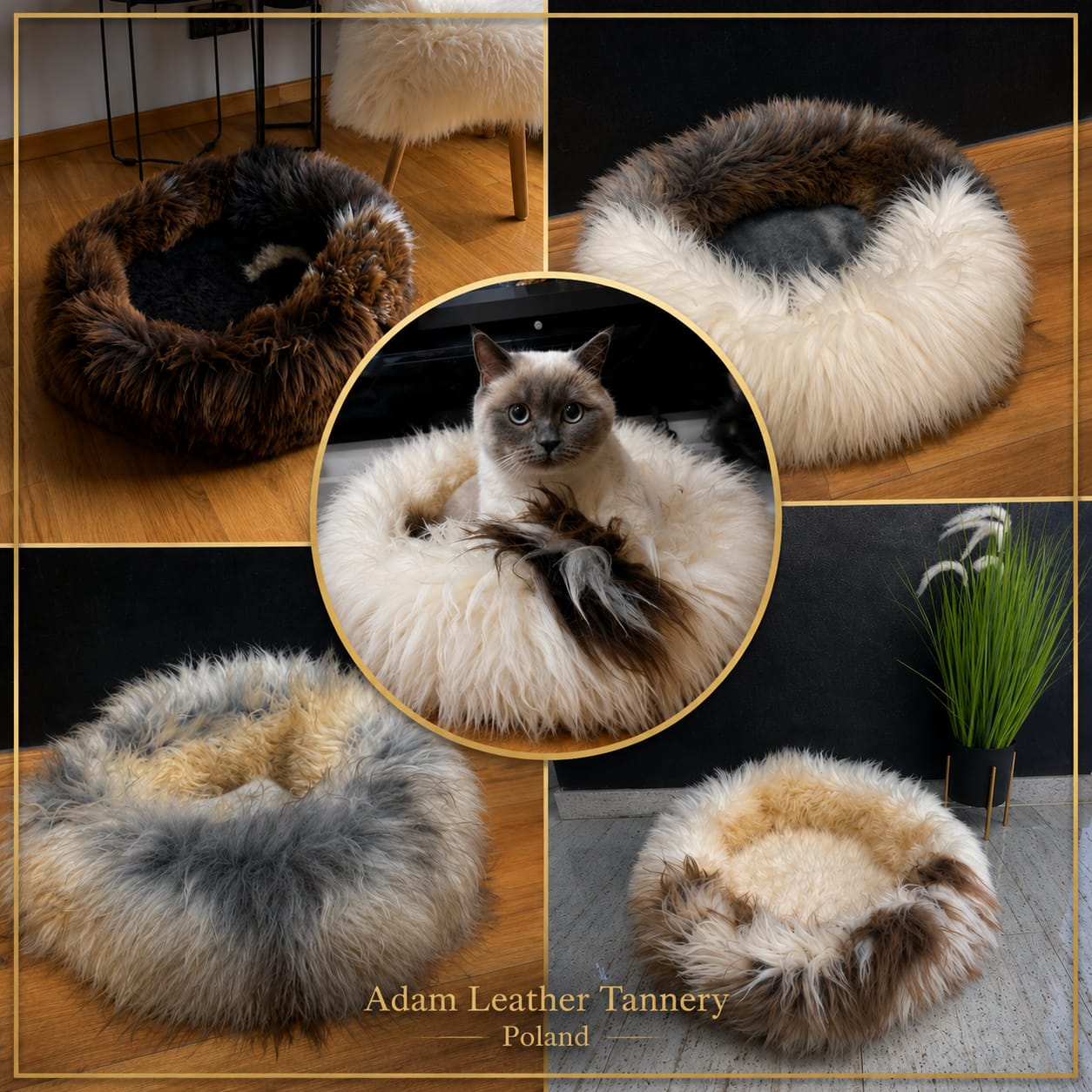 Natural Sheepskin Cat beds 50cm, 70cm, Premium