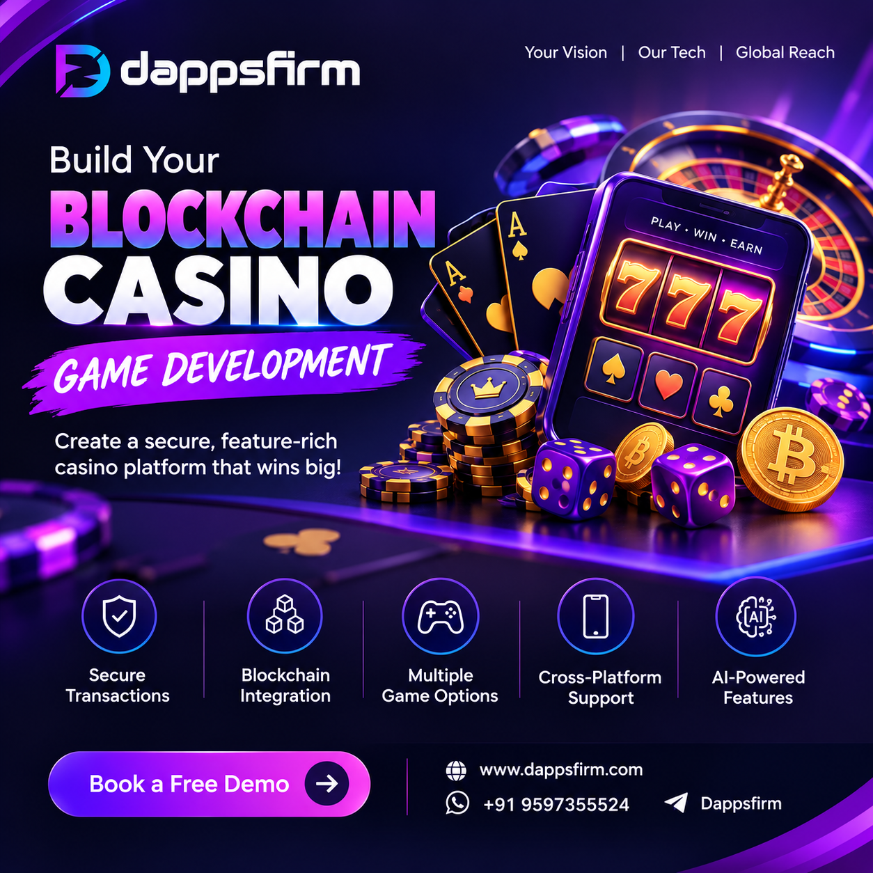 Blockchain Casino Clone Solution with Multi-Currency Wallet Support